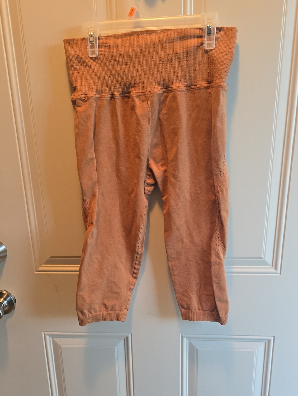 FP Movement by Free People Ribbed High-Waist Capri Leggings - Mauve